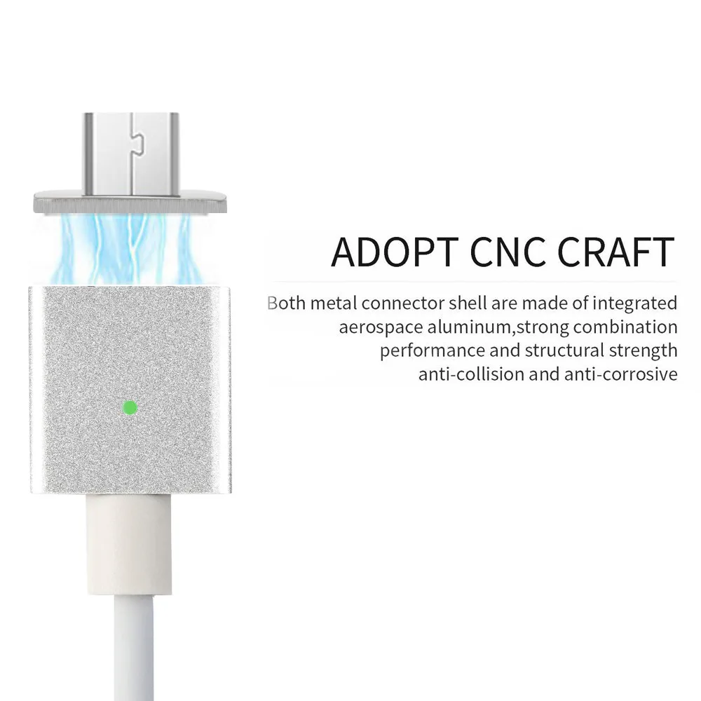 2.4A Магнитный Micro usb зарядный кабель адаптер зарядное устройство для Android для samsung высокоскоростной передачи данных Прямая поставка