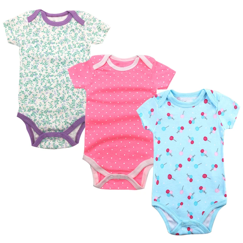 

Baby Bodysuit Newborn Babies Boys Girls Body Random 3 Pack 3 6 9 12 18 24 Months Infant Short Sleeve Bodysuits