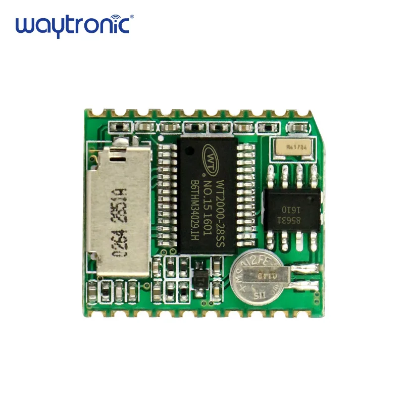 

WT2000B04 MP3 Voice Recordable and Playback Circuit Module with MIC LINE-IN AUX Recording Function Support SD Card UART Control