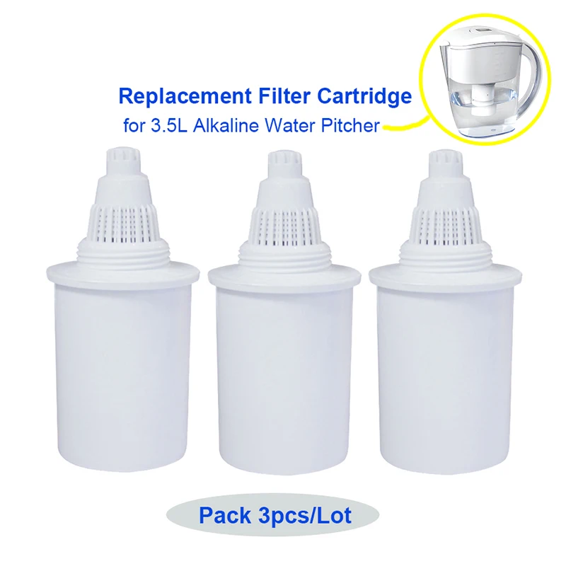 3 шт./лот ионизатор фильтр для воды картридж Замена для 3.5L AlkaJug кувшин минеральная вода ионизатор фильтр кувшин очиститель