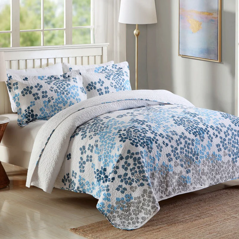 

CHAUSUB American Quality Washed Cotton Quilt Set 3pcs Quilts Quilted Bedspread Bed Cover Sheets Coverlet Set King Size Bedding