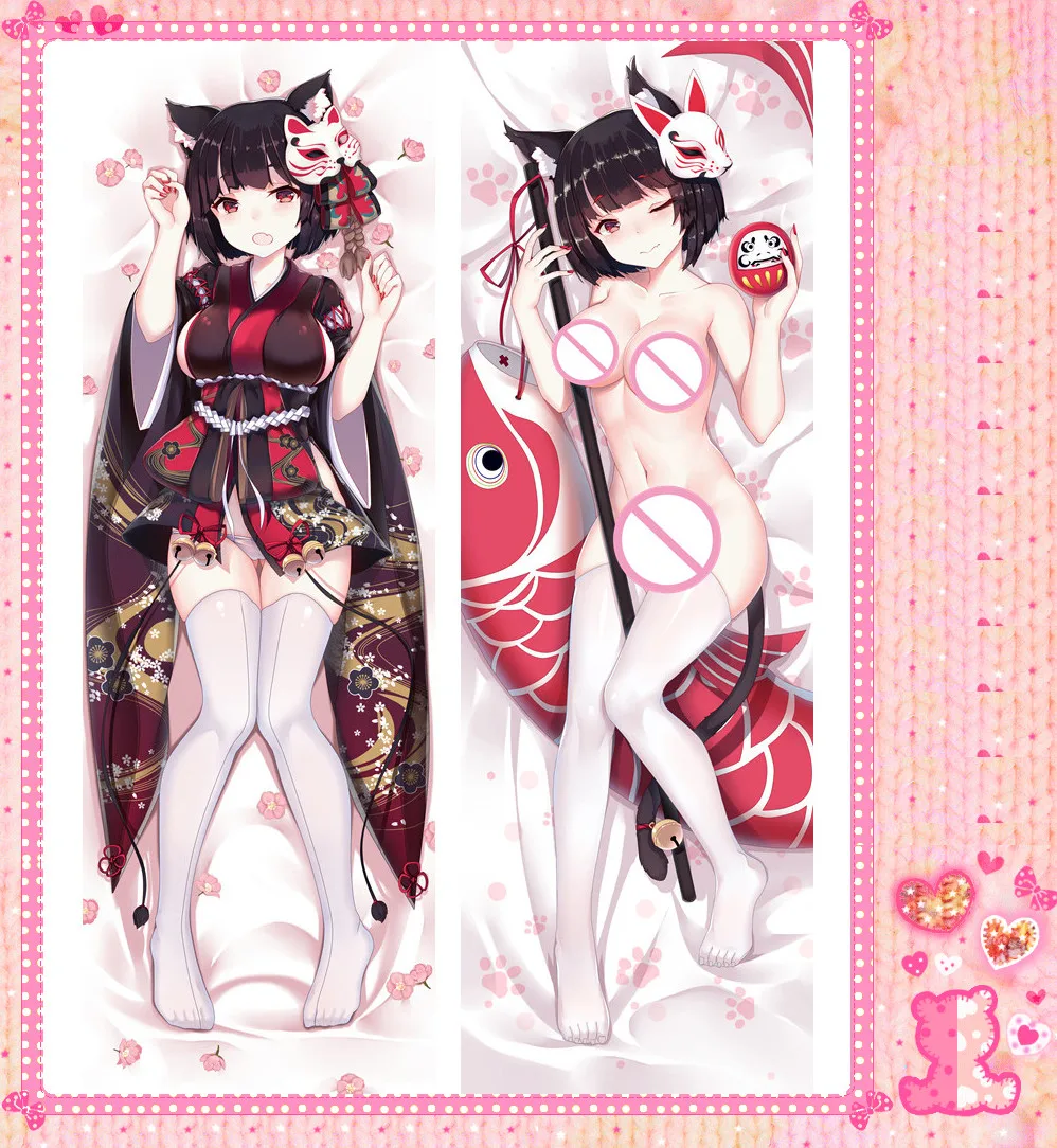 

Japanese Anime Cartoon Azur Lane 2Way Double sided hugging Pillow Case Pillow Cover Pilllowcase