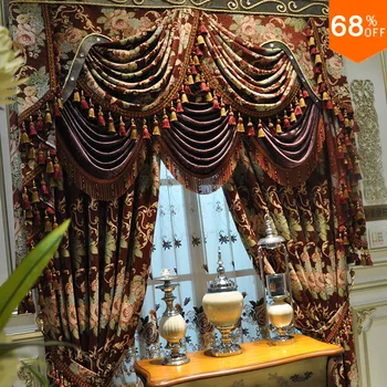 

Ultimate monster flame Flowers pattern curtains Luxury curtains for living rooms bedroom curtain Sixshot luxury curtain