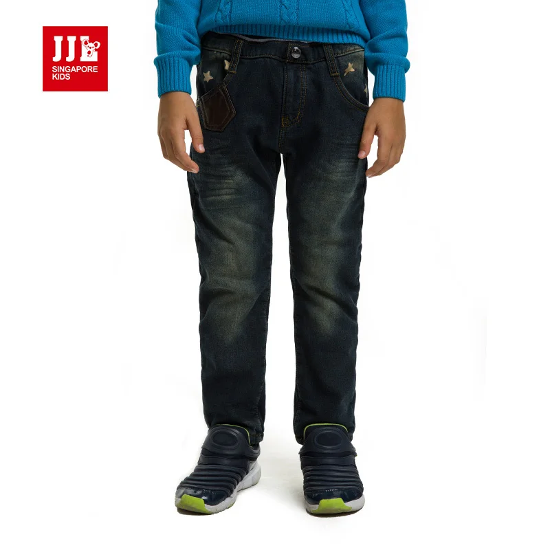 

2015 boys jeans brand kids jeans fashion straight jeans for children star pattern pants for kids boys winter trouser size 6-15y