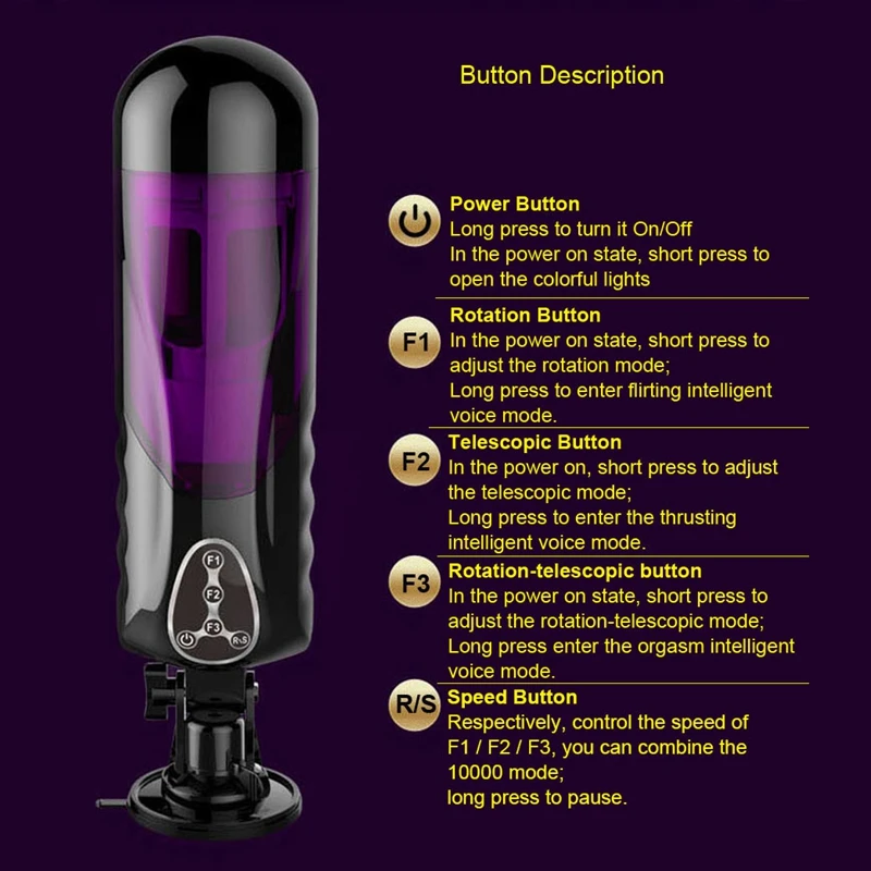 New Smart Voice Interactive Male Masturbator Rotation Telescopic Sex Machine Hands Free High Speed Piston Cunt Sex Toys for Men