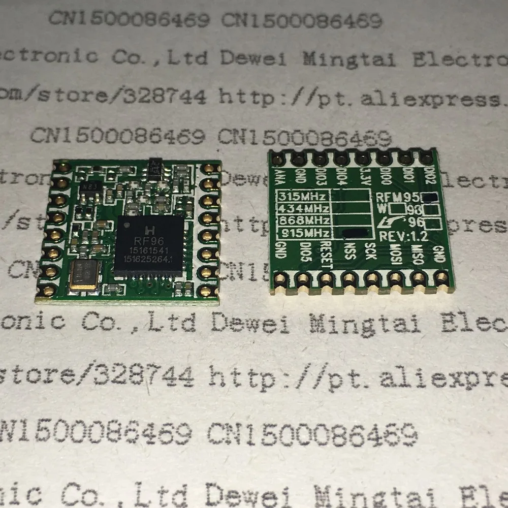 

2PCS/LOT RFM95 20dBm The wireless transceiver module RFM95-915MHZ