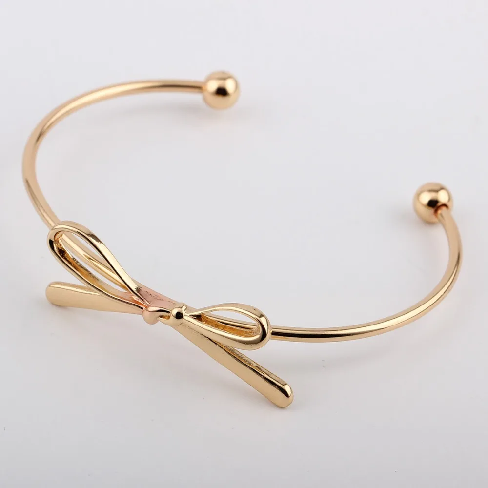 

Beadsland Cooper Bowknot Bangle Sweet Cute Romantic Fashionable Decoration Jewelry Women Gift