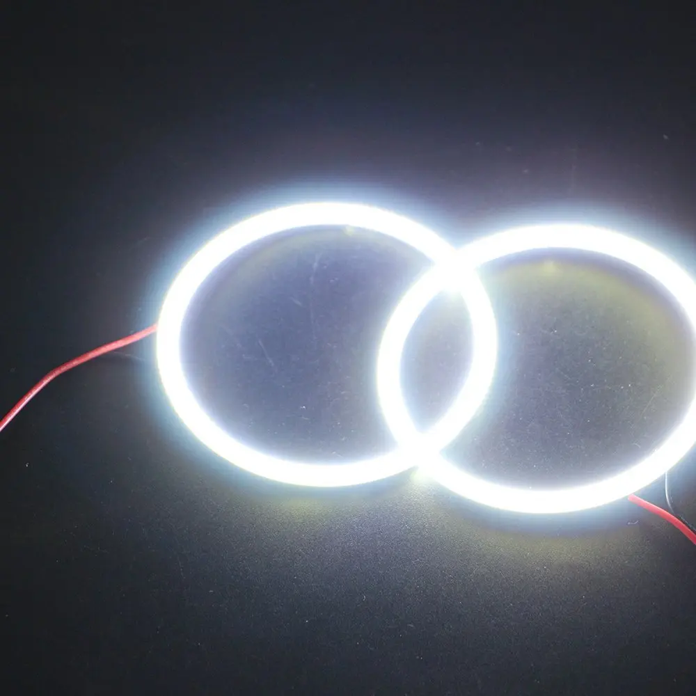 COB Angel Eye Auto Halo Rings 2x(1pair) 48MM 60MM 70MM 80MM 90MM 100MM 120MM Headlight Car Angel Eyes Motorcycle 9-30V