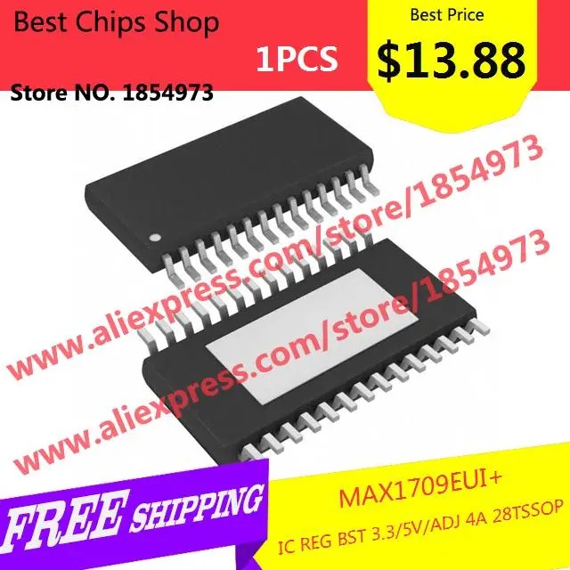 Free Shipping 1PCS=$13.88 ELectronic MAX1709EUI IC REG BST 3.3/5V/ADJ 4A 28TSSOP 1709 MAX1709 1709E | Электронные компоненты и