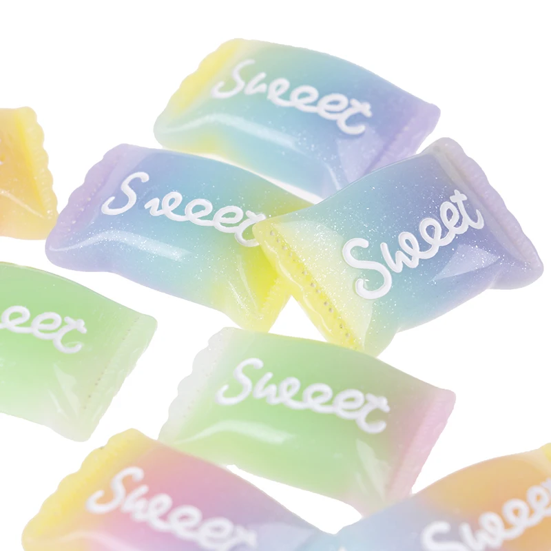 10 шт смолы радуга сладкий сахар телефон оболочки пасты материал DIY аксессуары