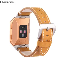 HIPERDEAL ремешок для Fitbit Ionic 120+ 75 мм роскошный кожаный коричневый черный мягкий Браслет аксессуар Смарт часы легко регулировать OC23A