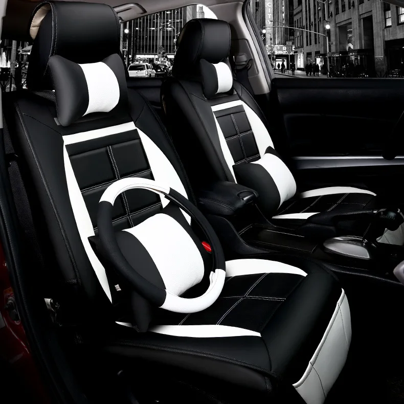 Новые чехлы для сидений автомобиля Кожаная подушка Ford Focus Mondeo Transit Custom Fiesta S MAX Explorer