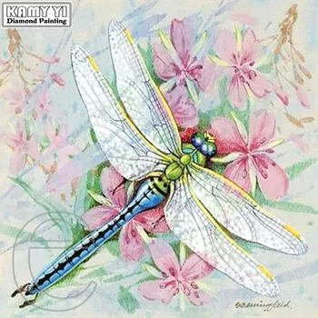 

5D DIY Diamond embroidery Cross stitch Colored dragonfly Square Diamond mosaic Full Round Diamond painting decor HYY