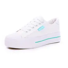 New 2016 Breathable Shoes Woman Platform Canvas Shoes Women Thick Sole Casual Shoe White Zapatos Mujer