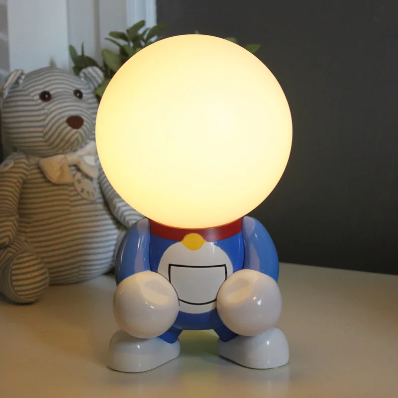 LED Cute Cartoon Table Lamp Creative Superman Rechargeable Night Light Home Decor Bedside Lamp  For Kis Children Christmas Gift (8)