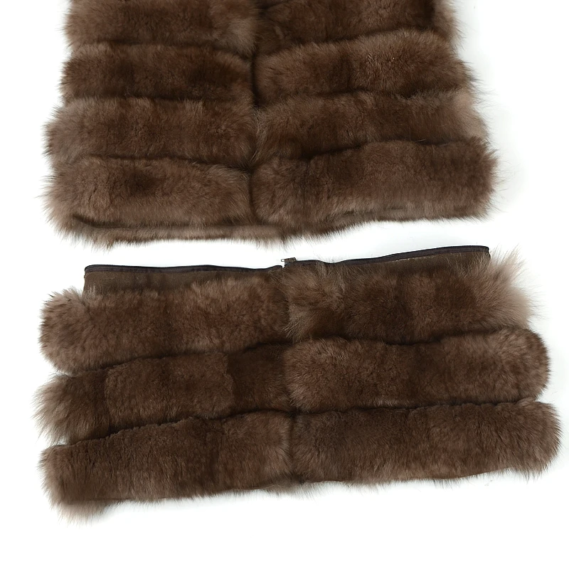 Fourrure De Rayures Hzd Jkp D'hiver Nouveau 90c Manteau Chapeau Col Femmes 2018 À Long A Changement Mode Renard Peut Naturelle 4ZZwqX