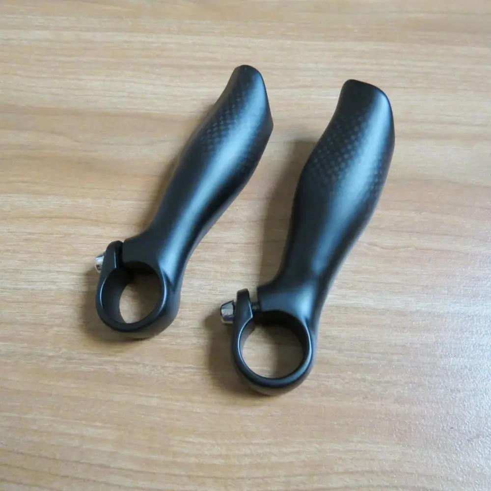 cheap Wake 22.2*120mm Bar End Matt Black 3K Carbon Fibre Road Mountain Bike MTB Folding Bicycles Handlebar Handle Bar Ends No logo