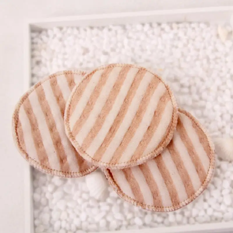 

4 Pcs Cotton Reusable Breast Pads Nursing Feeding Waterproof Organic Plain Washable Pad Baby Breastfeeding Accessory