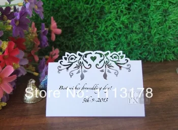 

wedding table card seat card Decorations Party place card name card hollow personalized 50pc001
