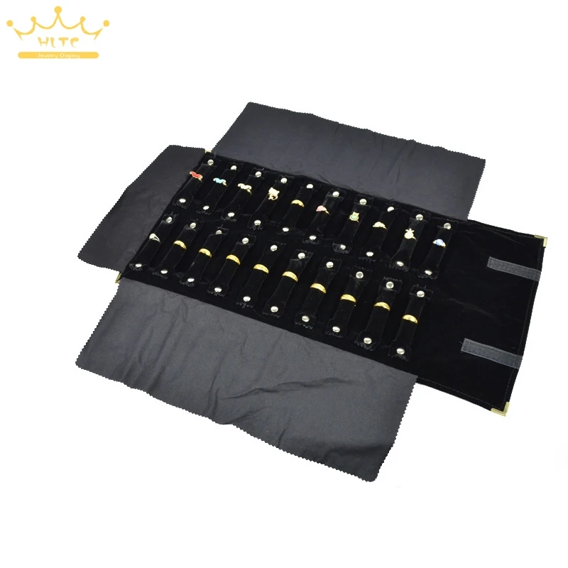Jewelry Case Roll Bag for Travel Portable Carring Case Velvet Organizer