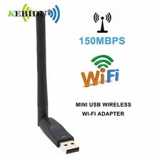 KEBIDU USB WiFi беспроводной адаптер 150 Мбит/с 802,11 n/b/g LAN Сетевой разъем Ralink RT5370 антенна для Windows сетевая карта