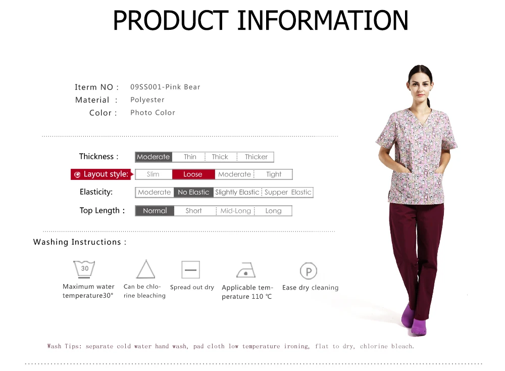 ANNO, хлопковая Больничная Униформа с мультяшным медведем, здоровая форма для ухода за здоровым здоровьем, медицинская, для женщин, мужчин, скрабы, короткий рукав, медиальный костюм