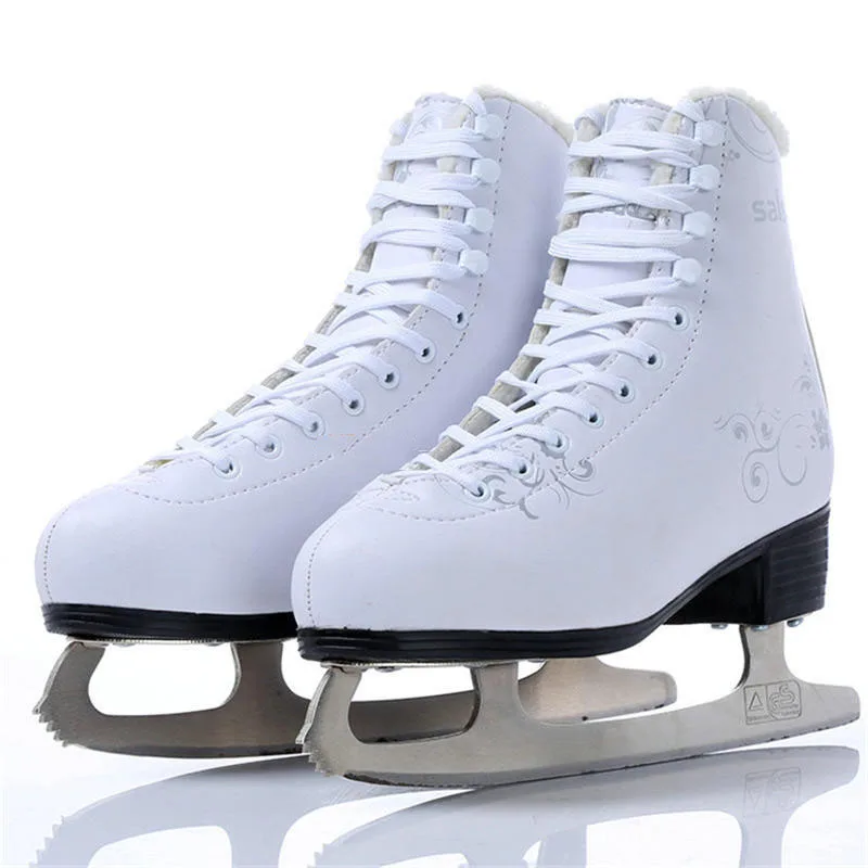 Коньки с цветочным ножом для хоккея из кожи|leather ice skates|ice skatingprofessional skates |