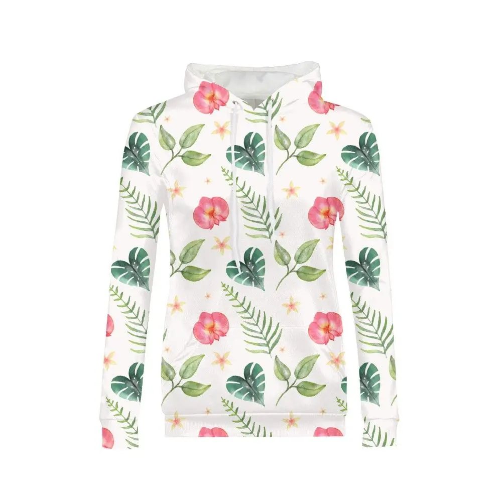 3D Printed Hoodie Women Rose Leaf Vrouwen Streetwear Hooded Sweatshirts Long Sleeve Hoody Jacket Harajuku Pollover Out Coat