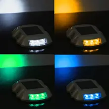 Дорожный Стад 4 цвета водонепроницаемый Солнечный PowerDie-литье алюминиевый свет светофора светодиодный солнечный привод лампа уличная Солнечная лампа