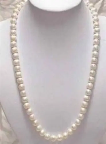 

Natural!7-8mm White Akoya Cultured Pearl Necklace 25" LL005 ^^^@^Noble style Natural Fine jewe FREE SHIPPING