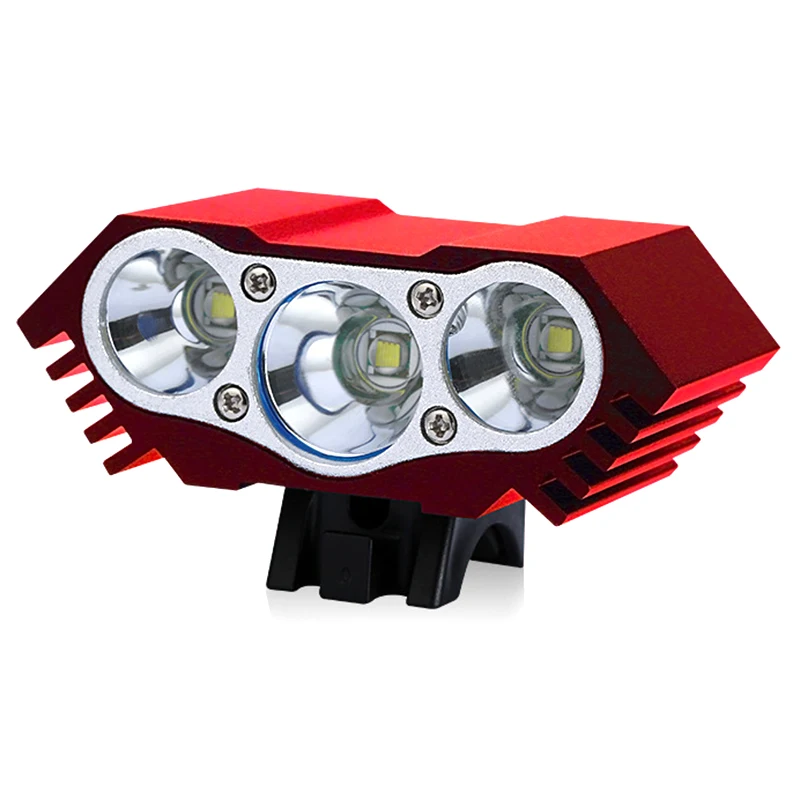 Best Bicycle Lamp Head Bicycle Head Light Lamp Head T6 Charging Lighting Head Glare Night Riding Equipment Red Bike bicycle light