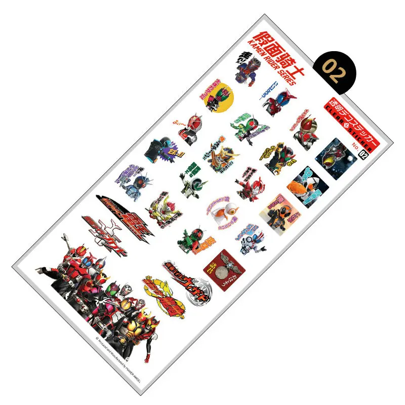 Masked Rider Sticker Anime Stickers Waterproof Plastic Transparent Decal Toy Stiker For Phone Laptop Book
