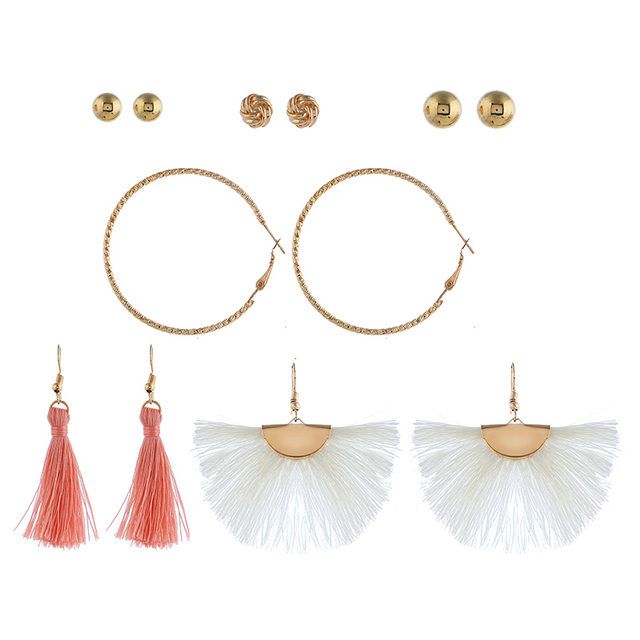 Tassel Earrings For Women Boho Acrylic Earrings Crystal Set Long Shell Stud Earring 2020 Brincos Female Fashion Jewelry