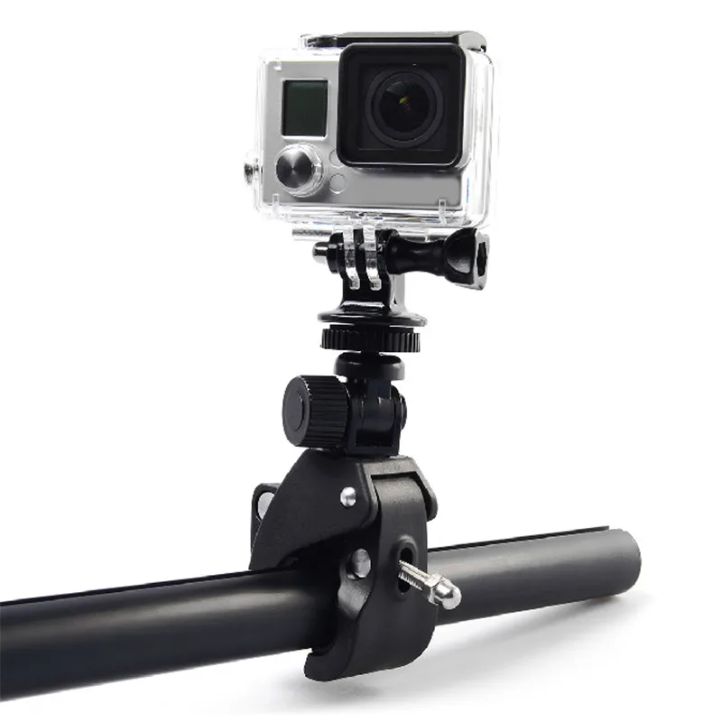 Clip Release Motorbike Roll Bar Handbar Tripod Mount Holder For Gopro
