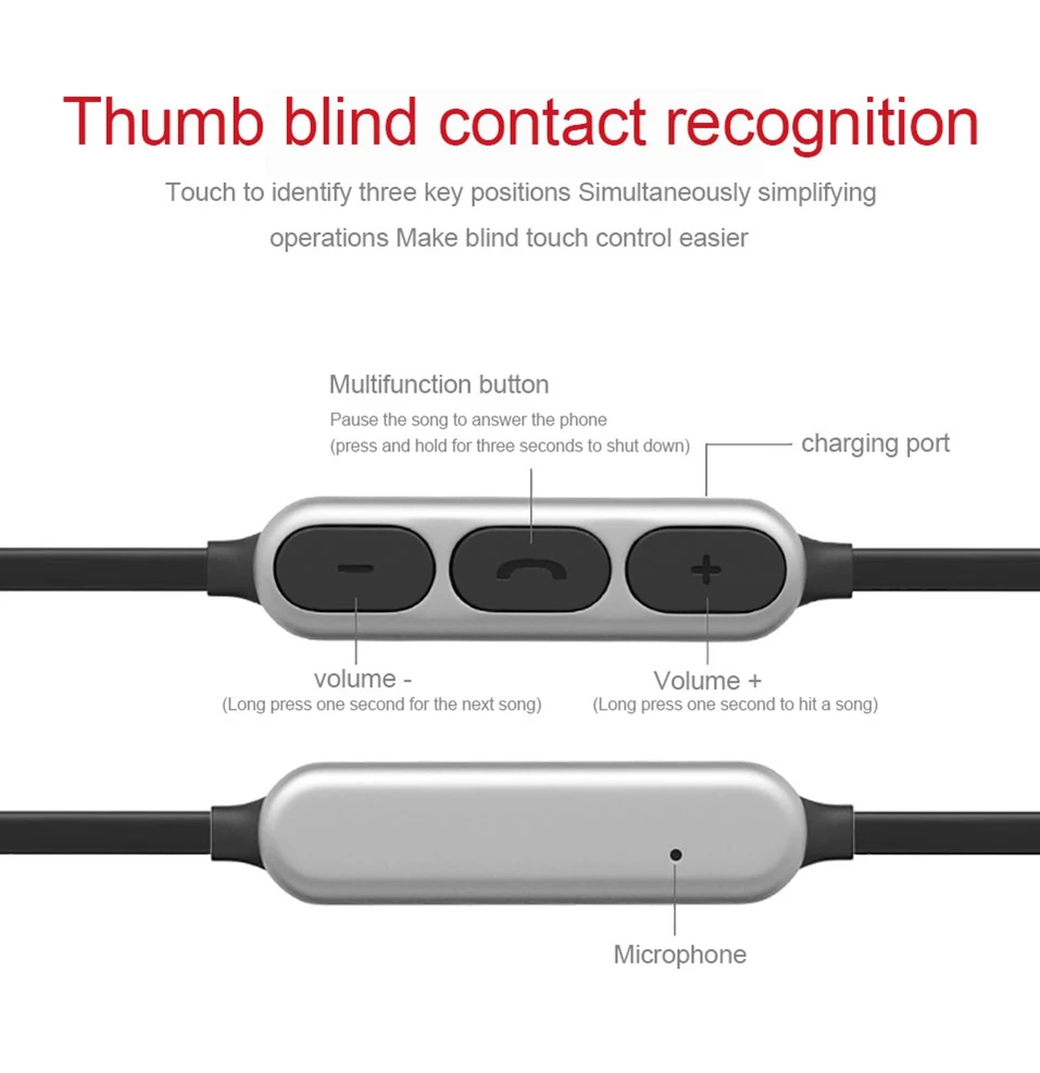 Icoque Magnet Hifi Earphone Bluetooth Wireless Headphones with Mic for Phone Xiami Samsung iPhone In-ear Stereo Earbuds Earphone (2)