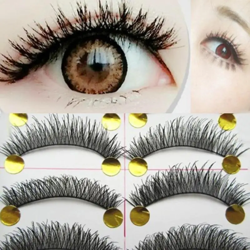 

10 Pairs Magnetic False Eyelashes Taiwan 217 Cotton Thread Stem False Eye lashes Natural Cross Section Custom Thousand Eyelashes