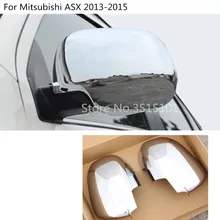 Car styling ABS chrome back rear view Rearview Side Door Mirror Cover stick trim frame 2pcs
