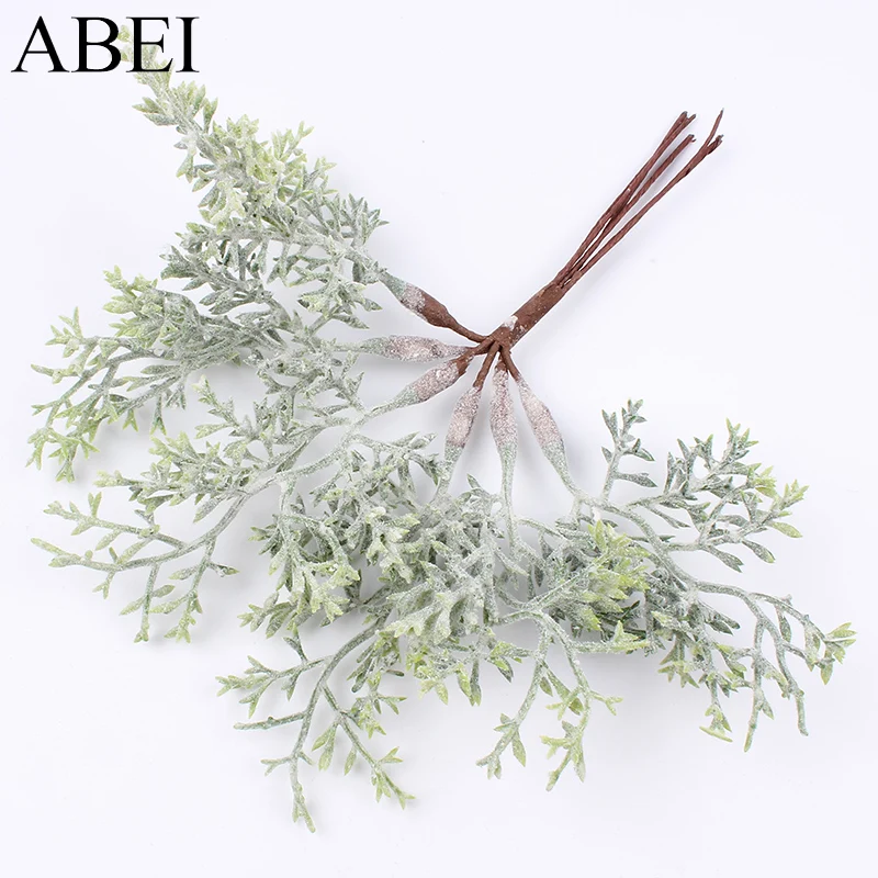 

6pcs/lot Fake Grass for Christmas Weding Garden Home Decoration Artificial Plants DIY Garland Wreath Fake Flower Arrangement