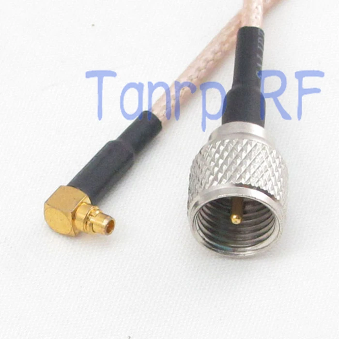 

50CM Pigtail coaxial jumper cable RG316 extension cord 20in MMCX male right angle to mini UHF male plug RF adapter connector