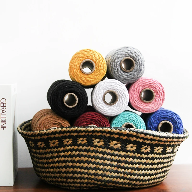 

3mm 100% Cotton Rope Twine Macrame Cord Arts and Crafts Home Decoration Accessories Chinese Knot Cord garden accessorie outdoor