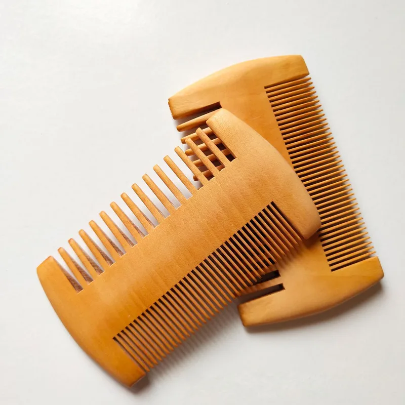 

1Pcs Women Men Use Pocket Beard & Hair Combs 2 Sizes Handmade Natural Wood Comb with Fine and Wide Tooth