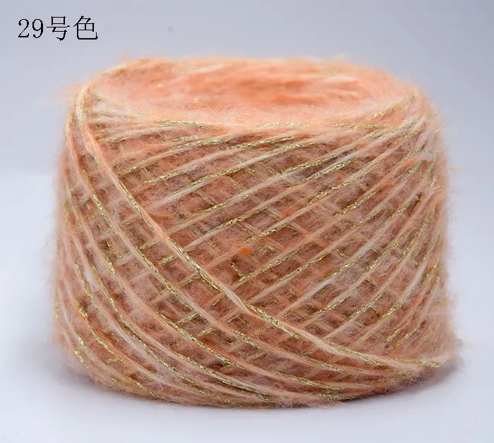 Мохеровая металлизированная нить 50 г, грубая пряжа мерсеризованная ...