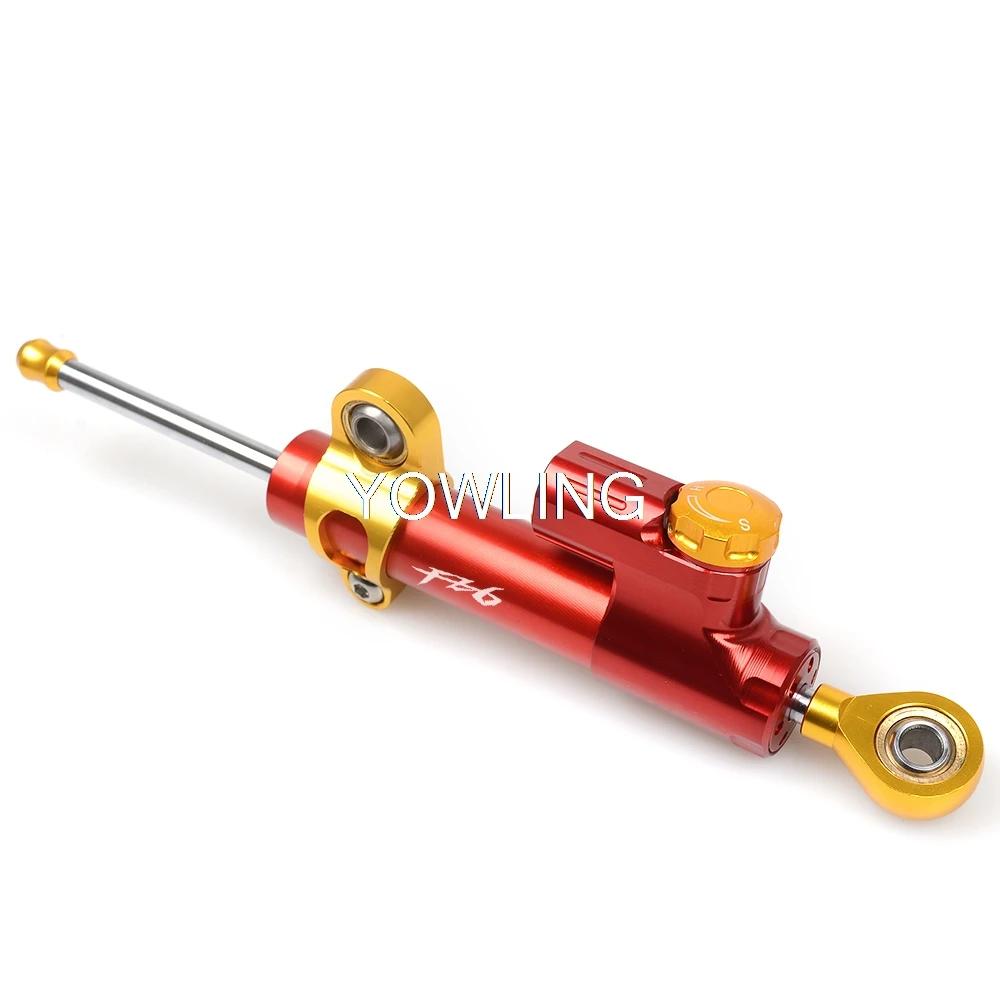 For YAMAHA FZ6 FAZER FZ6R 2009- Motorcycle Accessories Damper Steering StabilizerLinear Reversed Safety Control FZ6S/FZ6N - Цвет: gold red with box