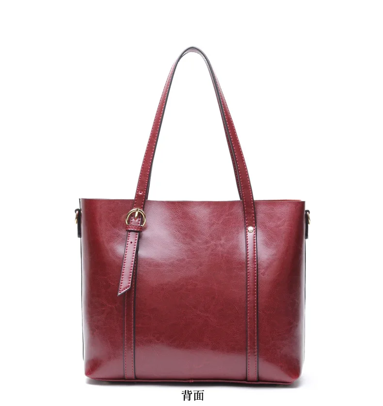 

2019 Luxury Brand Women Leather Handbag 100% Genuine Leather Casual Tote Bags Female Big Shoulder Bags for Women