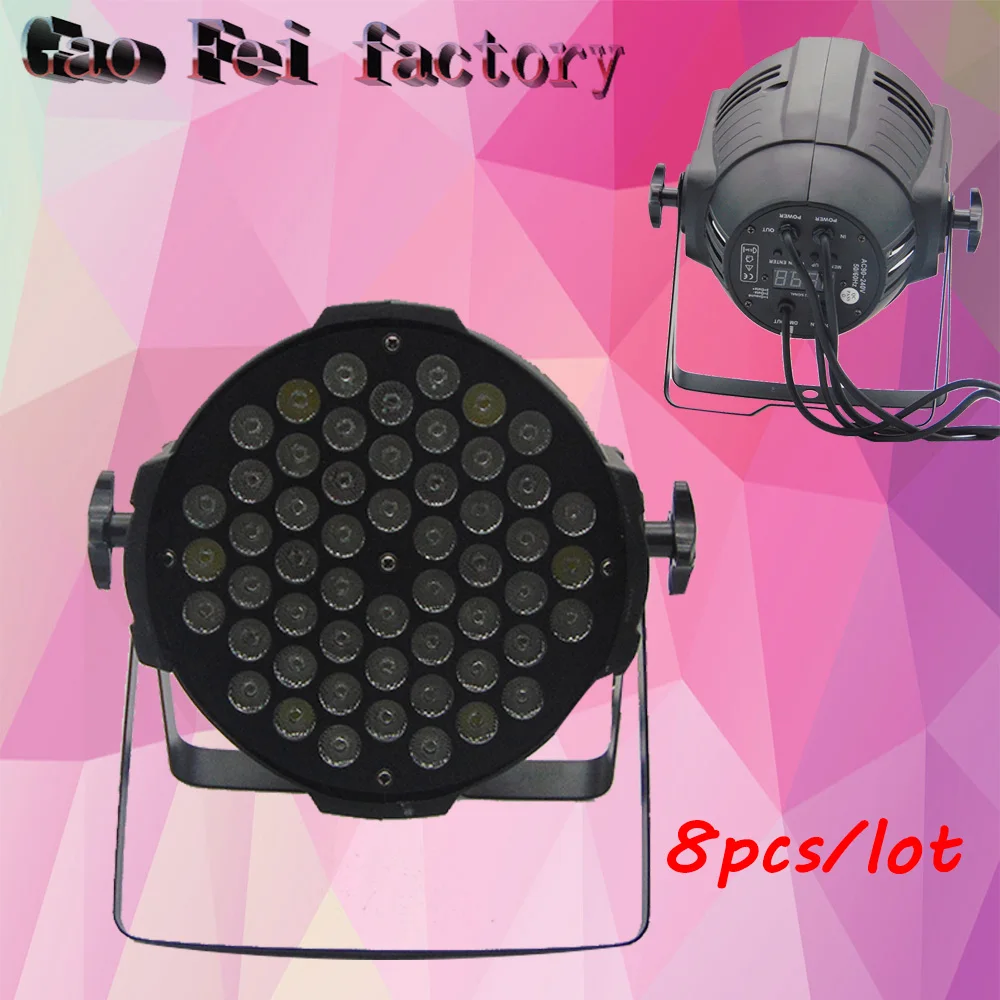 

Hot sell LED DMX Stage Light 54 x 3W RGBW LED Flat Par Light DMX512 (8pcs/lot)