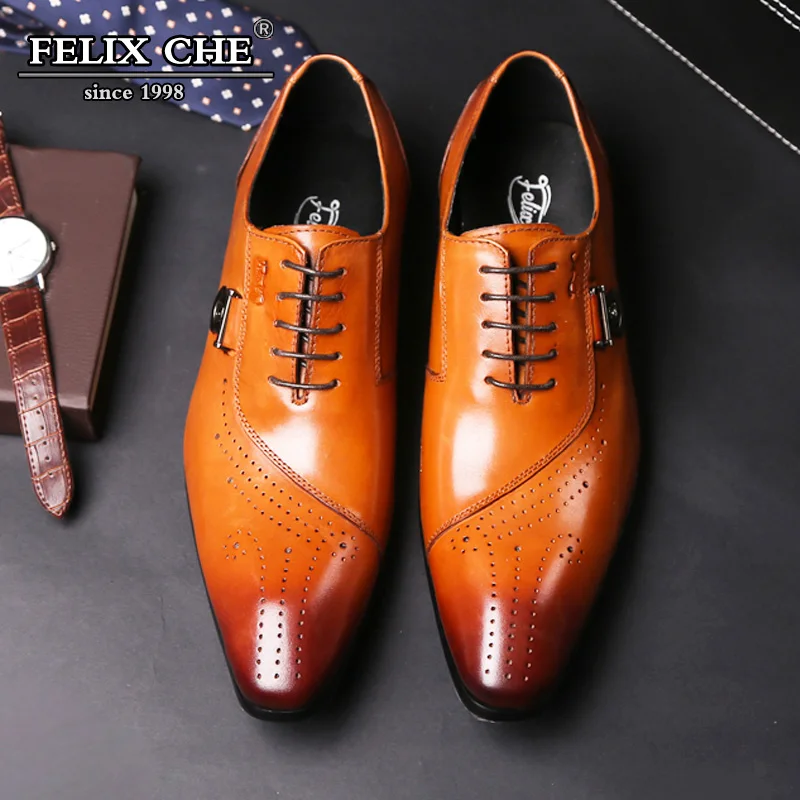 

FELIX CHU - LUXURY BRAND MEN SHOES ENGLAND TREND GENUINE LEATHER SHOES BREATHABLE FOR MALE FOOTWEAR OXFORDS FORMAL MEN FLATS