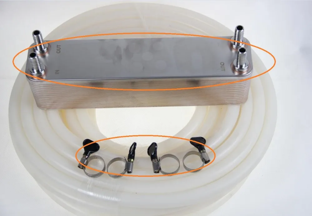 MKIII Plate Heat Exchanger with clamps and lines for home brewin Other