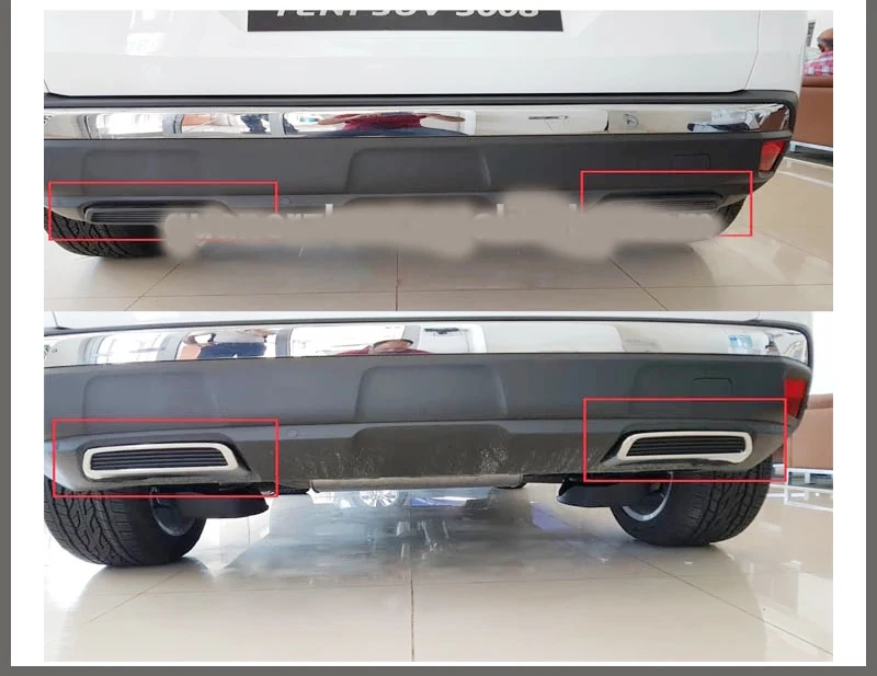 2 шт. накладка на заднюю выхлопную трубу ABS для Peugeot 3008 5008 активного доступа 2017 2018