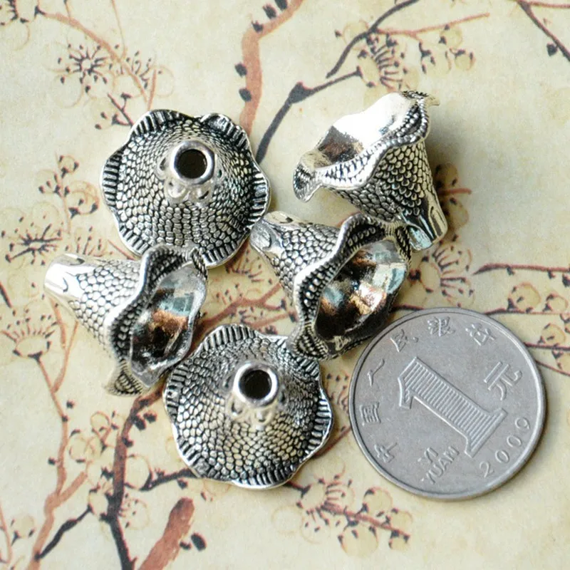Wholesale 22mm*17mm Vintage Style Antique Silver End Beads Connectors