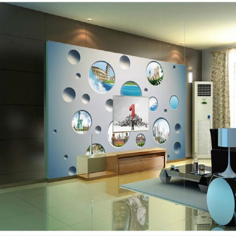

3D backgrounds stereoscopic landscape backdrop wall murals living room bedroom study paper 3D wallpaper for walls